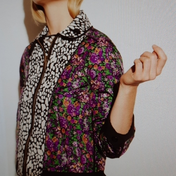 Coach reversible floral military blouson jacket xs - Picture 1 of 16